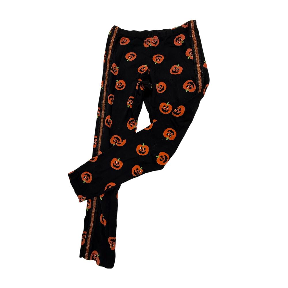 SKU3039 Way to Celebrate Halloween Girls' Pumpkin Stripe Leggings Size 2XL (18)